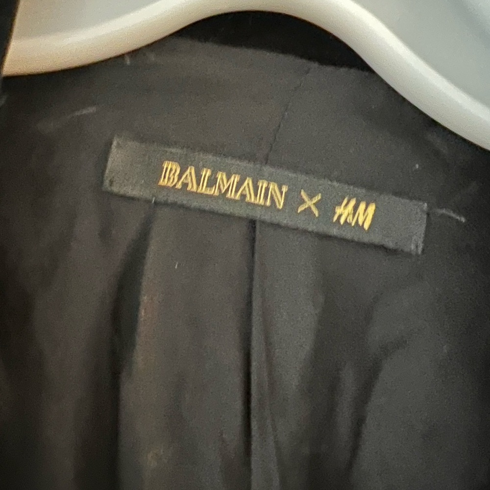 Balmain x HM collab suede jacket